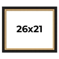 thumbnail image 1 of 26x21 Frame Gold Real Wood Picture Frame Width 2.25 Inches | Interior Frame Depth 0.5 Inches |, 1 of 8