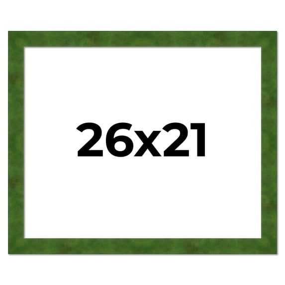 26x21 Frame Green Burl Solid Wood Picture Frame | 1.75 Inches Moulding Width | Interior Frame Depth