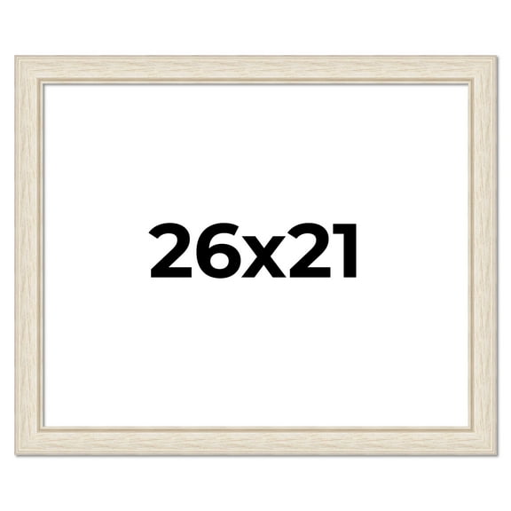 26x21 Frame White Real Wood Picture Frame Width 1.75 inches | Interior Frame Depth 0.5 inches |