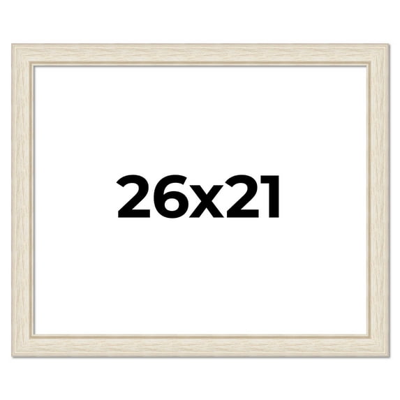 26x21 Frame White Real Wood Picture Frame Width 1.75 inches | Interior Frame Depth 0.5 inches |