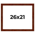 thumbnail image 1 of 26x21 Walnut Brown Veneer Real Wood Picture Frame Width 1.75 inches | Interior Frame Depth 0.5, 1 of 8