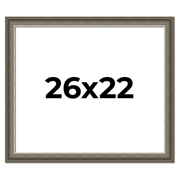 26x22 Frame Brown Solid Wood Picture Frame | 1.75 Inch Moulding Width | Austin Frame Complete with
