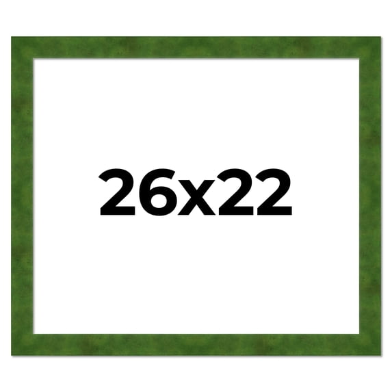 26x22 Frame Green Burl Solid Wood Picture Frame | 1.75 Inches Moulding Width | Interior Frame Depth