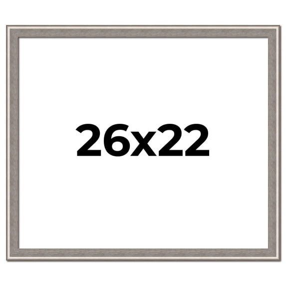 26x22 Frame Grey Real Wood Picture Frame Width 1.25 inches | Interior Frame Depth 0.5 inches | Hans