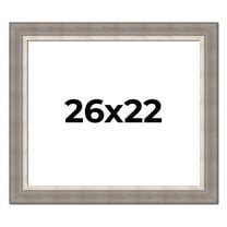 26x22 Frame Grey Real Wood Picture Frame Width 2.75 Inches | Interior Frame Depth 0.5 Inches |