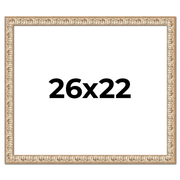 26x22 Frame White Real Wood Picture Frame Width 1.5 inches | Interior Frame Depth 0.5 inches |