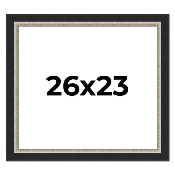 26x23 Frame Black Real Wood Picture Frame Width 2.25 Inches | Interior Frame Depth 0.5 Inches |