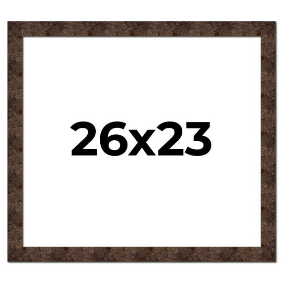 26x23 Frame Brown Burl Real Wood Picture Frame Width 1.625 Inches | Interior Frame Depth 0.5 Inches