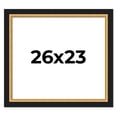 thumbnail image 1 of 26x23 Frame Gold Real Wood Picture Frame Width 2.25 Inches | Interior Frame Depth 0.5 Inches |, 1 of 8