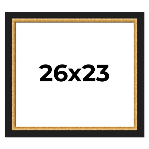26x23 Frame Gold Real Wood Picture Frame Width 2.25 Inches | Interior Frame Depth 0.5 Inches |