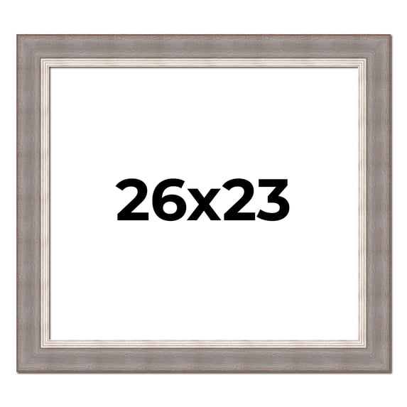 26x23 Frame Grey Real Wood Picture Frame Width 2.75 Inches | Interior Frame Depth 0.5 Inches |