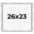 thumbnail image 1 of 26x23 Frame Silver Whitewashed Wood Grain Solid Wood Shadow Box | 0.75 Inch Moulding Width | 0.75, 1 of 8