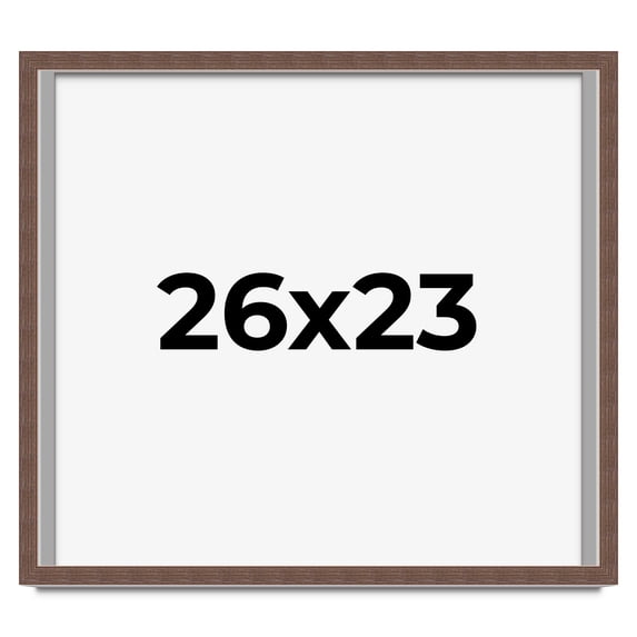 26x23 Shadow Box Frame Brown | 1.125 inches Deep Real Wood Rustic Shadowbox Display Frame | UV