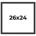 thumbnail image 1 of 26x24 Frame Black Real Wood Picture Frame Width 1.25 Inches | Interior Frame Depth 0.5 Inches |, 1 of 8