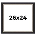 thumbnail image 1 of 26x24 Frame Black Real Wood Picture Frame Width 2.25 Inches | Interior Frame Depth 0.5 Inches |, 1 of 8