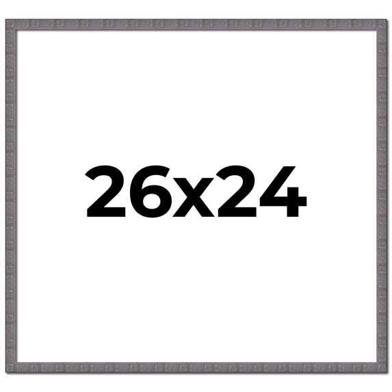 26x24 Frame Blue Kingsley Pewter Solid Wood Picture Frame Width 0.75 Inches |Interior Depth 0.5