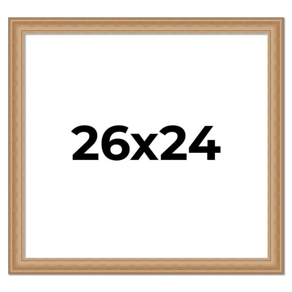 26x24 Frame Charleston Honey Brown Solid Wood Picture Frame Width 1.75 Inches | Interior Depth 0.5