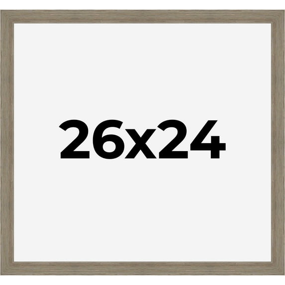 26x24 Frame Gray Barnwood Rustic Solid Wood Picture Frame | 1.5 Inch Moulding Width | Includes UV