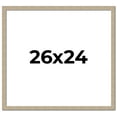 thumbnail image 1 of 26x24 Frame Grey Solid Wood Picture Frame Width 1 Inches | Interior Frame Depth 0.5 Inches |, 1 of 8