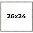 thumbnail image 1 of 26x24 Frame Silver Grey Distressed Solid Wood Picture Frame | 0.75 Inch Moulding Width | Interior, 1 of 8