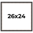 thumbnail image 1 of 26x24 Frame Silver Real Wood Picture Frame Width 1.25 Inches | Interior Frame Depth 0.75 Inches |, 1 of 8