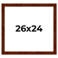 thumbnail image 1 of 26x24 Walnut Brown Veneer Real Wood Picture Frame Width 1.75 inches | Interior Frame Depth 0.5, 1 of 8