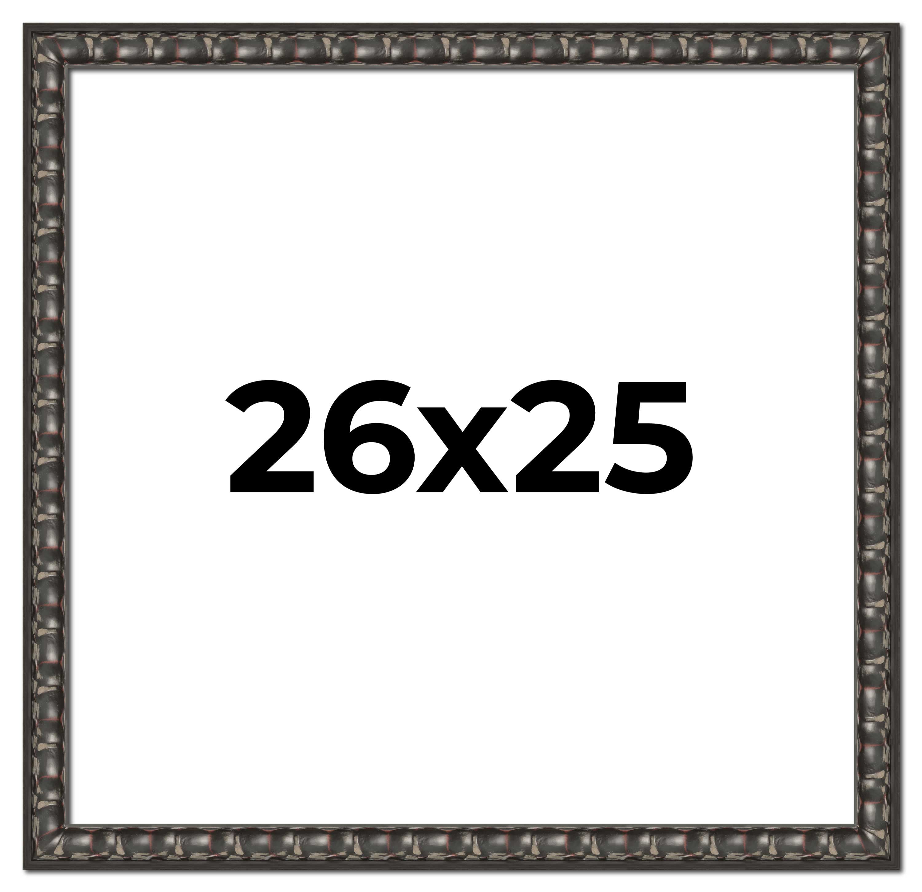 26x25 Frame Black-Brown Medieval Solid Wood Picture Frame | 1.5 Inch ...