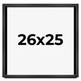 thumbnail image 1 of 26x25 Frame Black Charcoal Grey Wood Textured Picture Frame | 0.75 Inch Moulding Width | Gunmetal, 1 of 8