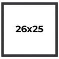 thumbnail image 1 of 26x25 Frame Black Real Wood Picture Frame Width 1.25 Inches | Interior Frame Depth 0.5 Inches |, 1 of 8