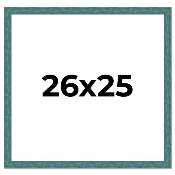26x25 Frame Blue Rustic Barnwood Solid Wood Picture Frame Width 1.25 Inches | Interior Depth 0.5