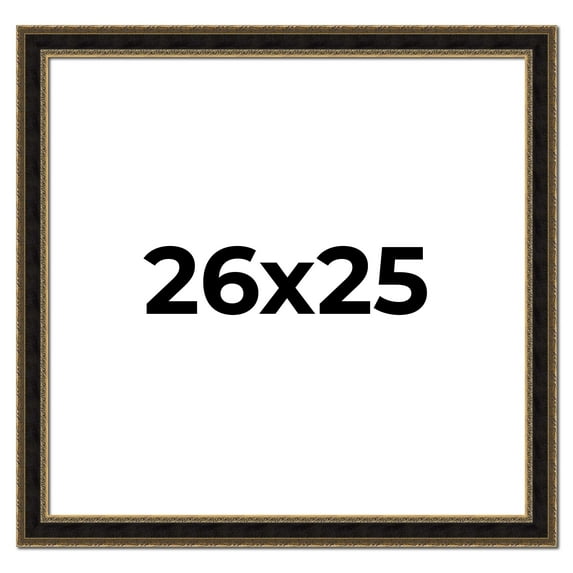 26x25 Frame Gold Antique Vintage Sold Wood Picture Frame | 1.75 Inch Moulding Width | Interior