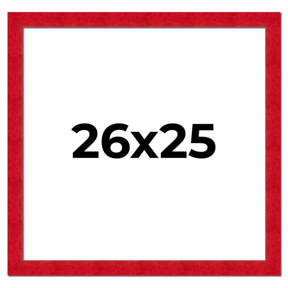 26x25 Frame Red Burl Solid Wood Picture Frame Width 1.75 Inches | Interior Frame Depth 0.5 Inches |