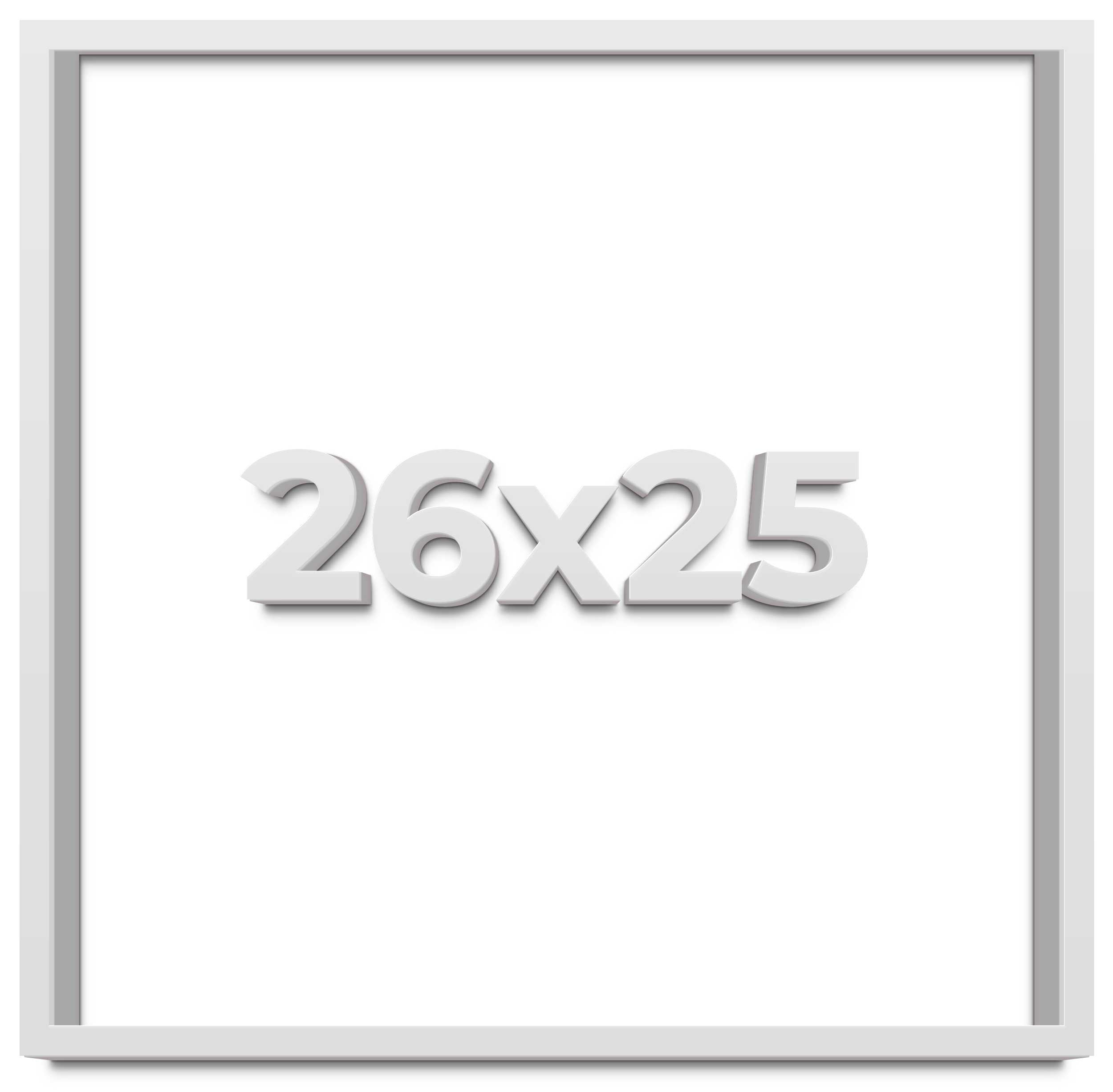26x25 Shadow Box Frame White | 2 Inches Deep Real Wood Contemporary ...