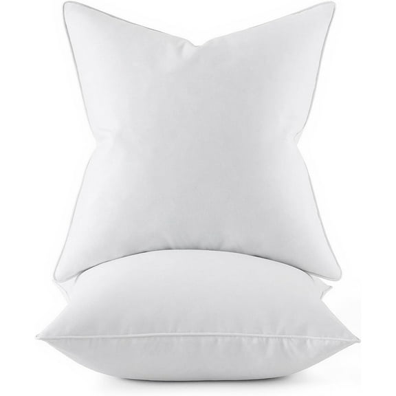 26x26 Euro Pillow Inserts, Pack of 2 Down Feather Premium Throw Pillows with Cotton Fabric for Bed Couch Living Room Sofa