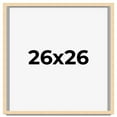 thumbnail image 1 of 26x26 Frame Beige Real Wood Picture Frame Width 0.75 inches | Interior Frame Depth 0.5 inches |, 1 of 8