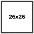 thumbnail image 1 of 26x26 Frame Black Real Wood Picture Frame Width 1.25 Inches | Interior Frame Depth 0.5 Inches |, 1 of 8