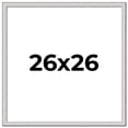 thumbnail image 1 of 26x26 Frame Silver Inner Slope Bevel Picture Frame | 1 Inch Moulding Width | 0.75 Inch Rabbet Depth, 1 of 8