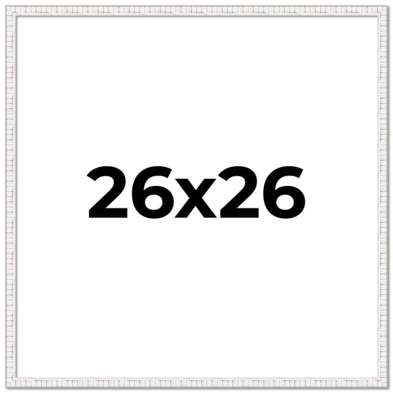 26x26 Frame White Real Wood Picture Frame Width 0.75 inches | Interior Frame Depth 0.5 inches |