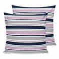 thumbnail image 1 of 26x26 Pillow Covers Set of 2, Pink Grey Striped Square Throw Pillow Covers for Couch/Sofa/Living Room, Farmhouse Stripes Modern Abstract Art Decorative Soft Pillowcases for Couch Throw Pillows, 1 of 9