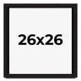 thumbnail image 1 of 26x26 Shadow Box Black Solid Wood Display Picture Frame | 1 Inch Rabbet Depth | | 1.375 Inch, 1 of 4