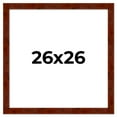 thumbnail image 1 of 26x26 Walnut Brown Veneer Real Wood Picture Frame Width 1.75 inches | Interior Frame Depth 0.5, 1 of 8