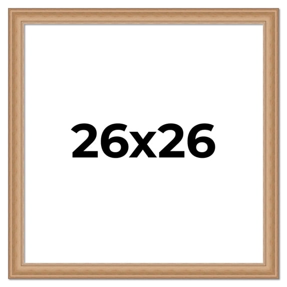 26x26 Weathered Yellow Picture Frame - UV Acrylic, Foam Board Backing, Hanging Hardware