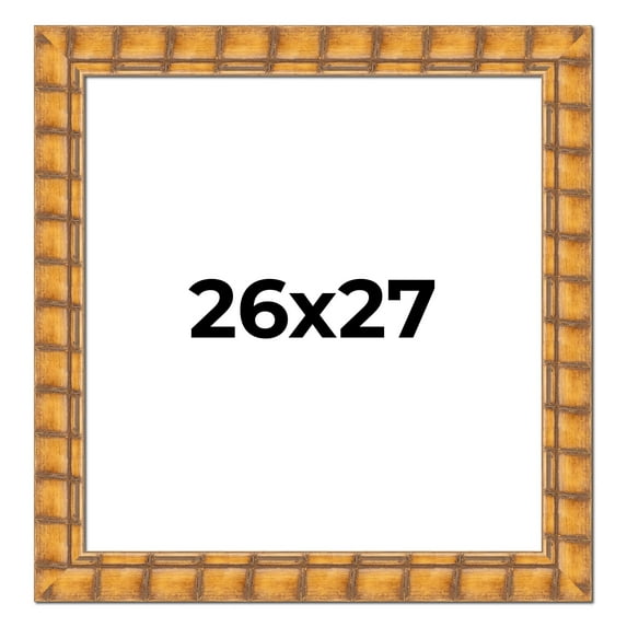 26x27 Frame Beige Real Wood Picture Frame Width 3 inches | Interior Frame Depth 0.5 inches |