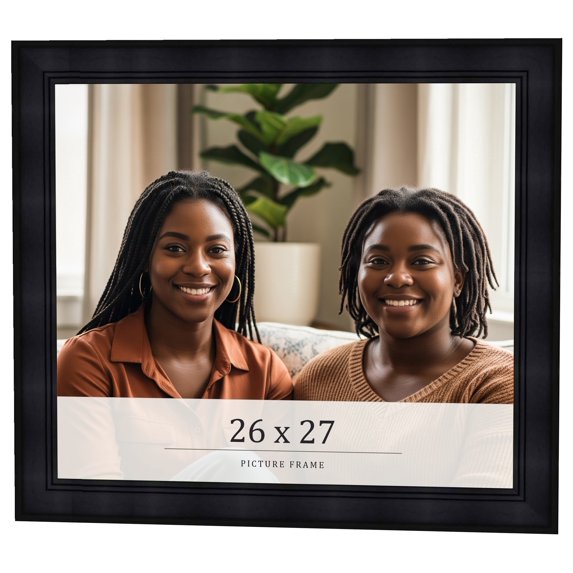 26x27 Frame Black Passaggi Solid Wood Picture Frame Width 1.5 Inches | Interior Depth 0.5 Inches |