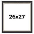 thumbnail image 1 of 26x27 Frame Black Real Wood Picture Frame Width 2.25 Inches | Interior Frame Depth 0.5 Inches |, 1 of 8