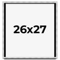 thumbnail image 1 of 26x27 Frame Brushed Silver Solid Wood Picture Frame | 0.75 Inch Moulding Width | Rabbet Depth 0.75, 1 of 5