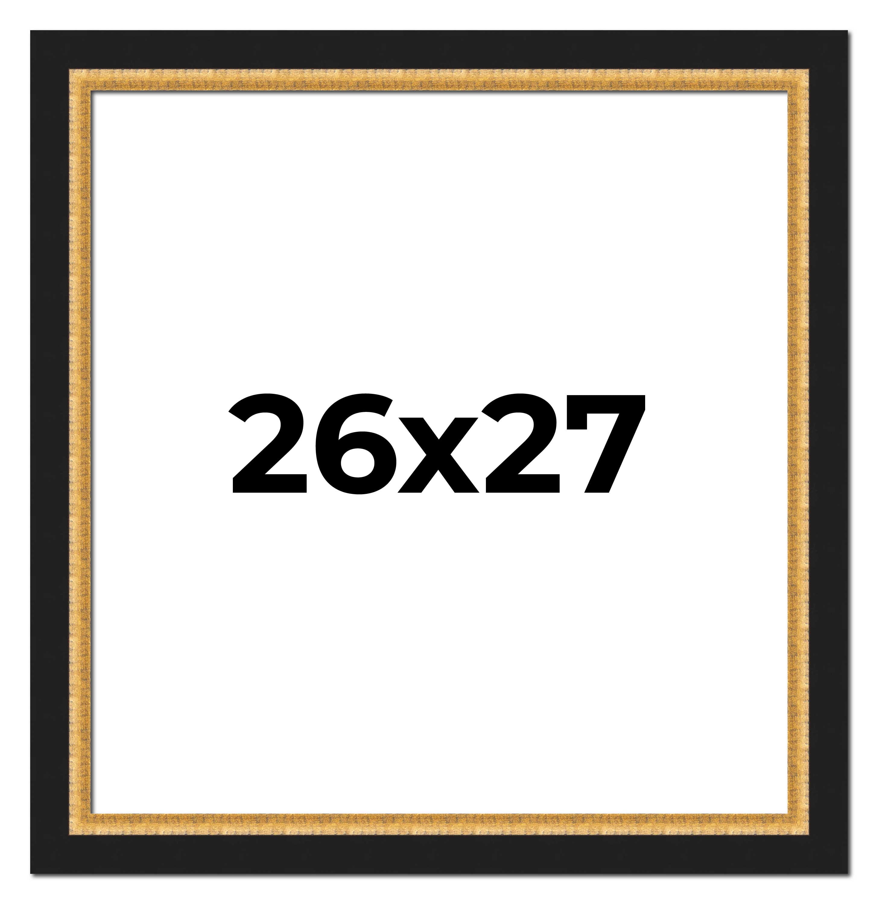 26x27 Frame Gold Real Wood Picture Frame Width 2.25 Inches | Interior ...