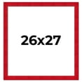 thumbnail image 1 of 26x27 Frame Red Burl Solid Wood Picture Frame Width 1.75 Inches | Interior Frame Depth 0.5 Inches |, 1 of 8