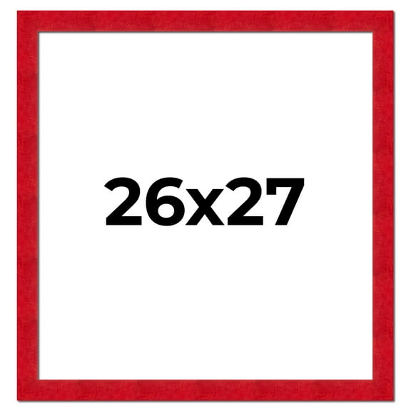 26x27 Frame Red Burl Solid Wood Picture Frame Width 1.75 Inches | Interior Frame Depth 0.5 Inches |