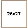 thumbnail image 1 of 26x27 Frame Silver Real Wood Picture Frame Width 0.75 Inches | Interior Frame Depth 0.5 Inches |, 1 of 8